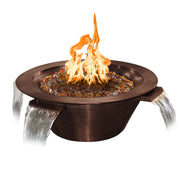 TOP Fires by The Outdoor Plus Cazo 4-Way Copper Water & Fire Bowl 36" - Fire Pit Oasis