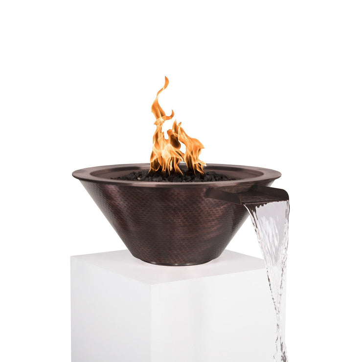 TOP Fires by The Outdoor Plus Cazo Hammered Patina Copper Fire & Water Bowl 24" - Fire Pit Oasis