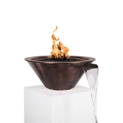 TOP Fires by The Outdoor Plus Cazo Hammered Patina Copper Fire & Water Bowl 30" - Fire Pit Oasis