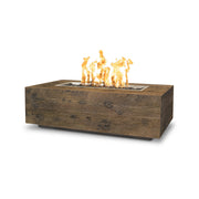 TOP Fires by The Outdoor Plus Coronado Wood Grain Fire Pit 84" - Fire Pit Oasis