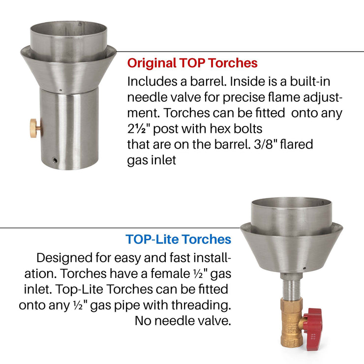 TOP Fires by The Outdoor Plus Diamond Plate Fire Torch - Fire Pit Oasis