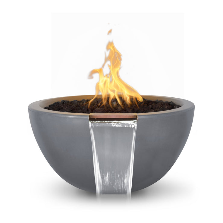 TOP Fires by The Outdoor Plus Luna Concrete Fire & Water Bowl 30" - Fire Pit Oasis