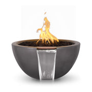 TOP Fires by The Outdoor Plus Luna Concrete Fire & Water Bowl 30" - Fire Pit Oasis