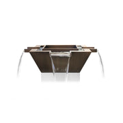 TOP Fires by The Outdoor Plus Maya Hammered Patina Copper 4-Way Fire & Water Bowl 30" - Fire Pit Oasis