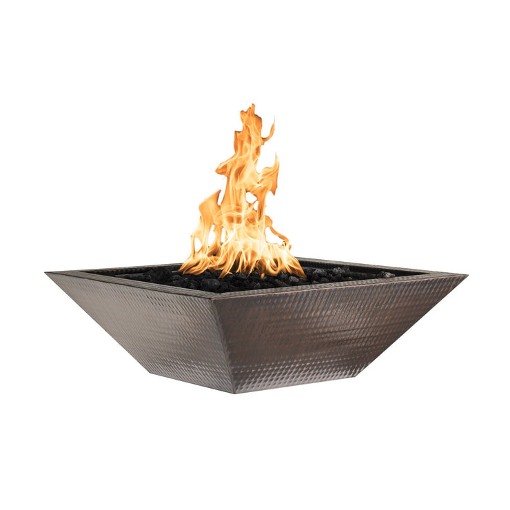 TOP Fires by The Outdoor Plus Maya Hammered Copper Fire Bowl 36" - Fire Pit Oasis