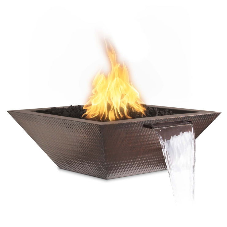 TOP Fires by The Outdoor Plus Maya Hammered Patina Copper Fire & Water Bowl 24" - Fire Pit Oasis