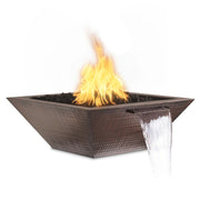 TOP Fires by The Outdoor Plus Maya Hammered Patina Copper Fire & Water Bowl 30" - Fire Pit Oasis