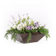 TOP Fires by The Outdoor Plus Maya Copper Planter with Water Bowl 24" - Fire Pit Oasis