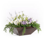 TOP Fires by The Outdoor Plus Maya Hammered Copper Planter with Water Bowl 30" - Fire Pit Oasis