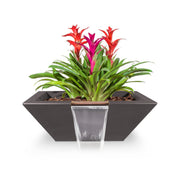 TOP Fires by The Outdoor Plus Maya Powder Coated Steel Planter & Water Bowl 24" - Fire Pit Oasis