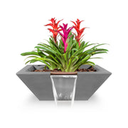 TOP Fires by The Outdoor Plus Maya Powder Coated Steel Planter & Water Bowl 30" - Fire Pit Oasis
