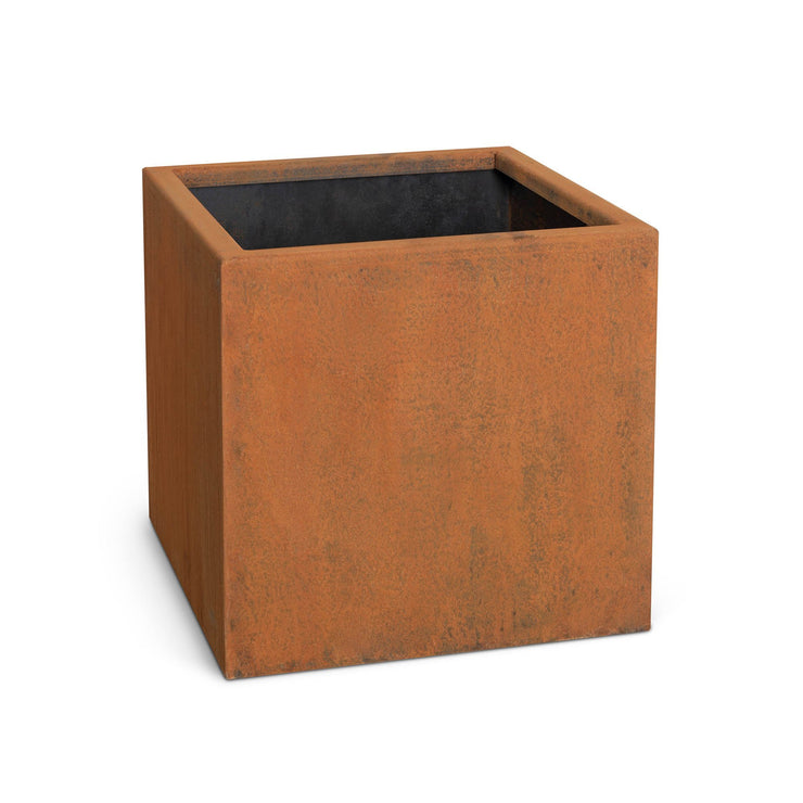 TOP Fires by The Outdoor Plus Moderna Square Corten Steel Planter 20" - Fire Pit Oasis