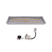 TOP Fires by The Outdoor Plus Rectangular Drop-In Pan 60" & 'H' Burner 48" - Fire Pit Oasis