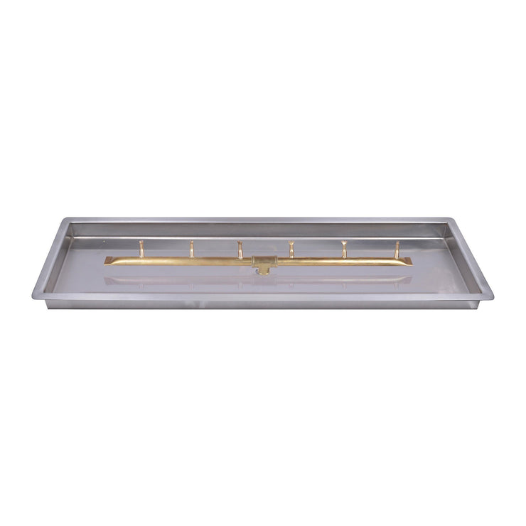 TOP Fires by The Outdoor Plus Rectangular Drop-In Pan 60" & Linear Burner 48" - Fire Pit Oasis