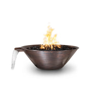 TOP Fires by The Outdoor Plus Remi Hammered Patina Copper Fire & Water Bowl 31" - Fire Pit Oasis