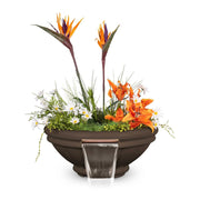 TOP Fires by The Outdoor Plus Roma Concrete Planter & Water Bowl 36" - Fire Pit Oasis