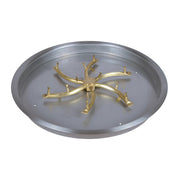 TOP Fires by The Outdoor Plus Round Drop-In Pan 31" & Bullet Burner 24" - Fire Pit Oasis