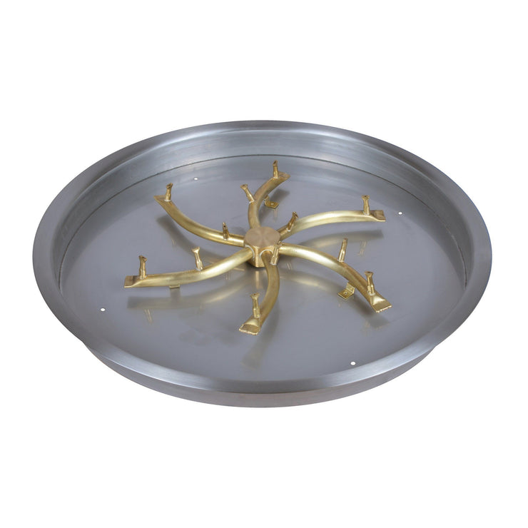 TOP Fires by The Outdoor Plus Round Drop-In Pan 31" & Bullet Burner 24" - Fire Pit Oasis