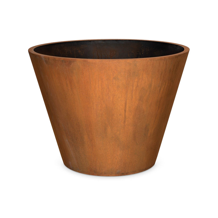 TOP Fires by The Outdoor Plus Sierra Corten Steel Planter 30" - 30" Tall - Fire Pit Oasis