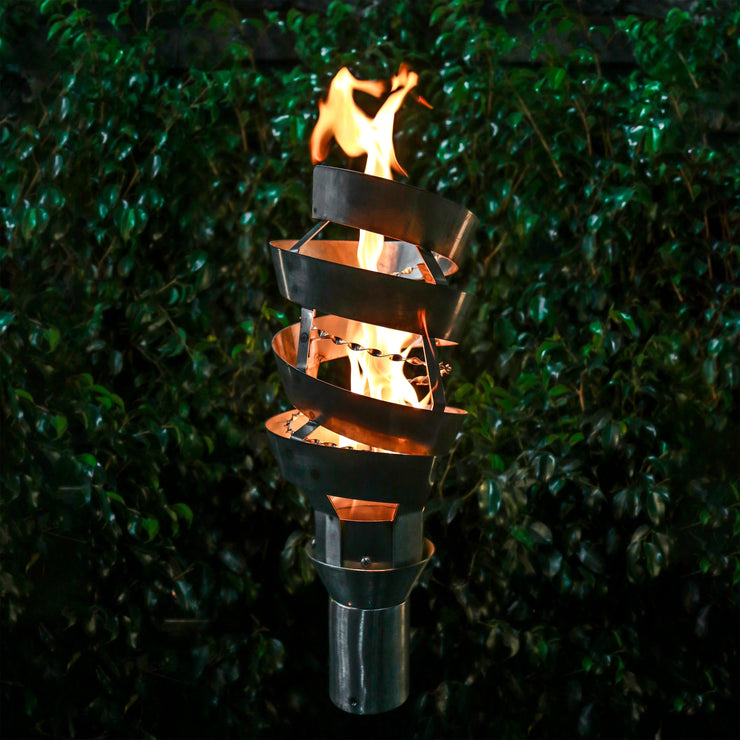TOP Fires by The Outdoor Plus Spiral Fire Torch - Fire Pit Oasis