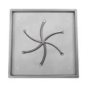 TOP Fires by The Outdoor Plus Square Stainless Steel Drop-In Pan 24" & Triple 'S' Burner 18" - Fire Pit Oasis