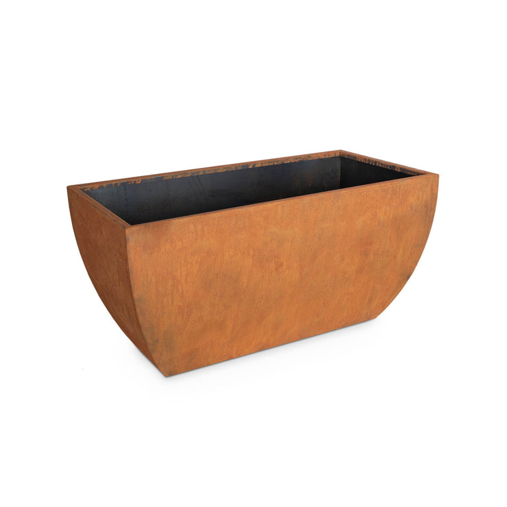 TOP Fires by The Outdoor Plus Tuscon Rectangular Corten Steel Planter 48" - Fire Pit Oasis